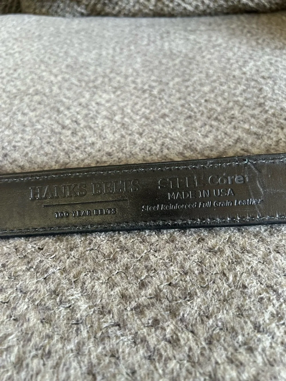 Hanks Belts Men’s Steel Core Heavy Duty Black Leather Belt Size 42